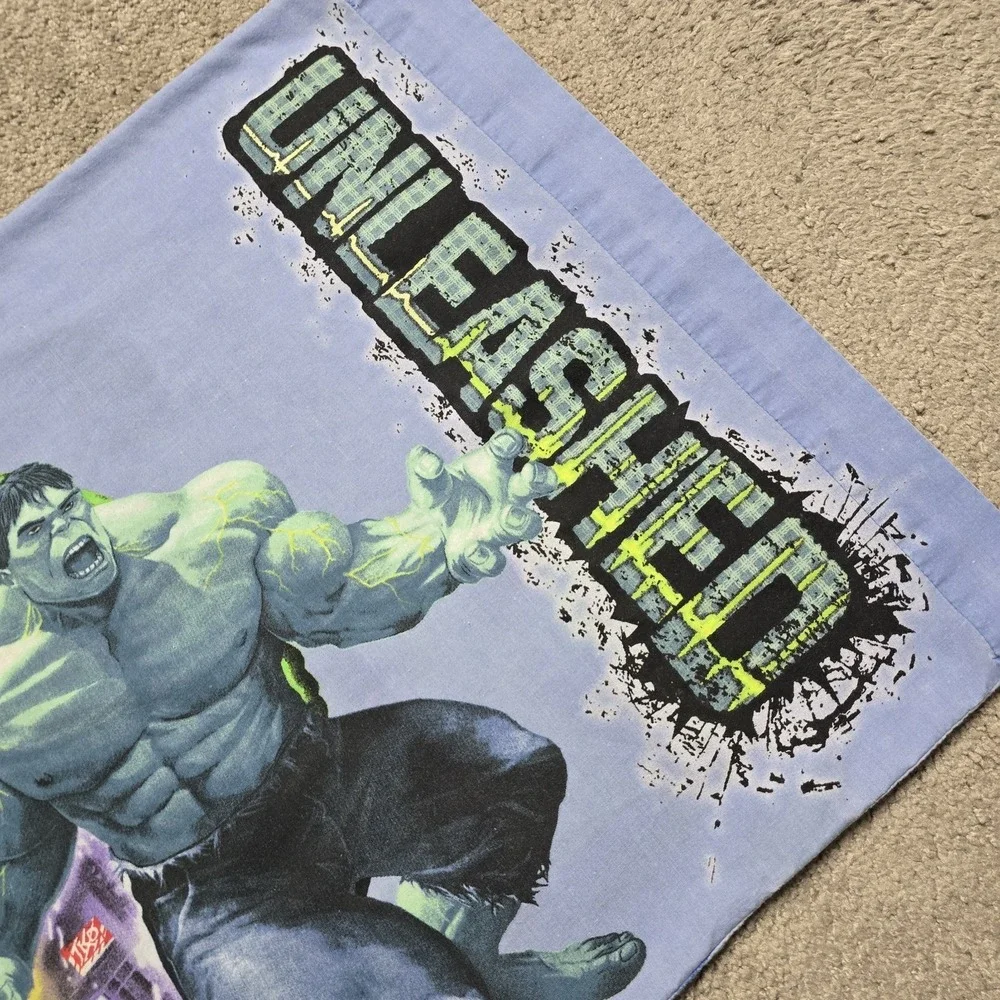 Y2K Incredible Hulk Unleashed Pillowcase Pillow Sham Marvel Smash Kids Bedroom‎